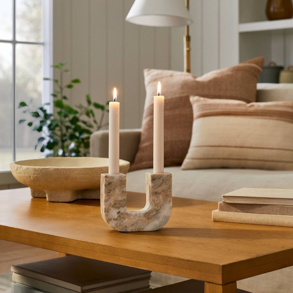 Marble Taper Candle Holder - Threshold Studio McGee - Target Fall 2022‎ - Picture 2 of 10
